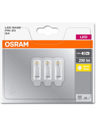 3x Osram LED Base Pin20 Stiftsockel Lampe G4 Leuchtmittel 1,8W=20W Warmweiß 12V