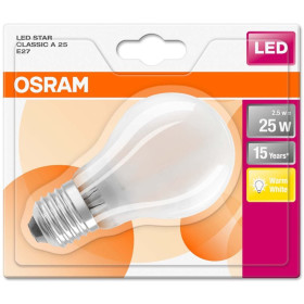 Osram LED Star Classic A25 Filament E27 Leuchtmittel 2,8W=25W Warmweiß matt