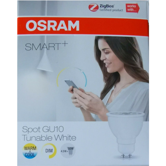 OSRAM SMART+ Spot LED Reflektor GU10 Tunable White 4,5W=50W ZigBee Warm/Kaltweiß