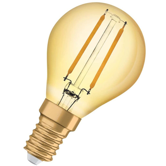 Osram LED Vintage 1906 Filament Lampe E14 Leuchtmittel 2,5W=22W Gold Warmweiß