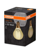 Osram LED Vintage 1906 Filament Lampe E14 Leuchtmittel 2,5W=22W Gold Warmweiß