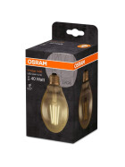 Osram LED Vintage 1906 Filament Lampe E27 Leuchtmittel 4,5W=40W Gold Warmweiß