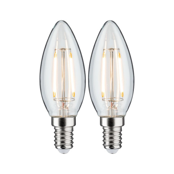 Paulmann 284.74 LED Kerze 2W E14 Warmwei 2er-Pack Leuchtmittel Lampe