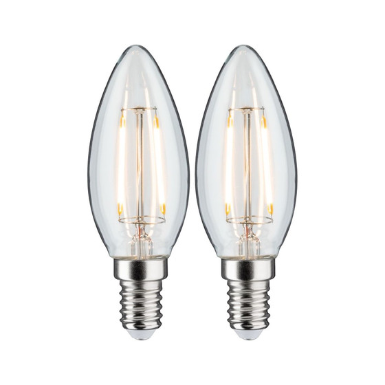 Paulmann 284.74 LED Kerze 2W E14 Warmwei 2er-Pack Leuchtmittel Lampe