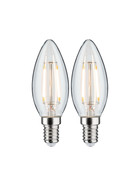 Paulmann 284.74 LED Kerze 2W E14 Warmweiß 2er-Pack Leuchtmittel Lampe