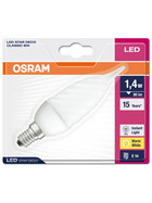 Osram LED Star Deco Classic Kerze gedreht E14 Leuchtmittel 1,4W Warmweiß
