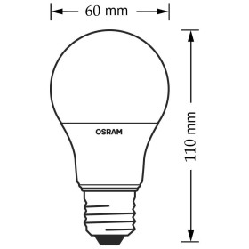 3x Osram LED Base Classic A60 Lampe E27 Leuchtmittel 9,5W=60W Warmweiß Matt