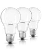 3x Osram LED Base Classic A60 Lampe E27 Leuchtmittel 9,5W=60W Warmweiß Matt