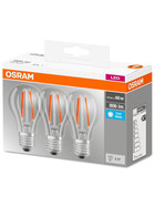 3x Osram Base LED Classic Leuchtmittel E27 Lampe 6W=60W Neutralweiß