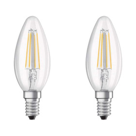 2x Osram LED Filament Kerze Leuchtmittel 4W=40W Lampe E14...