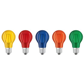 5xOsram LED Base Classic Lampe E27 Leuchtmittel 2W gelb,...