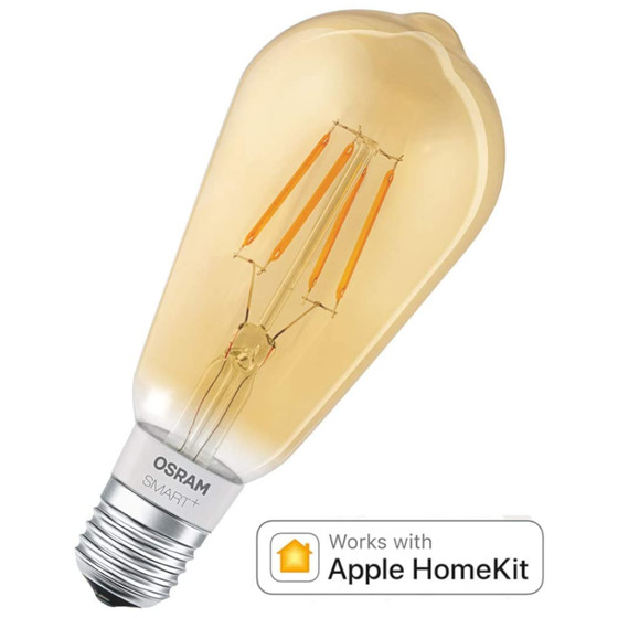 OSRAM SMART+ LED Filament Gold Bluetooth E27 Lampe 5,5W=50W Warmweiß Dimmbar