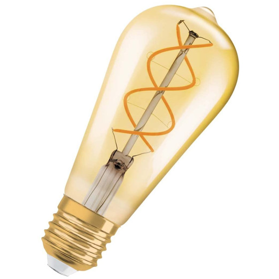 OSRAM LED Vintage 1906 Leuchtmittel Spirale E27 Lampe 5W=25W Warmweiß Gold