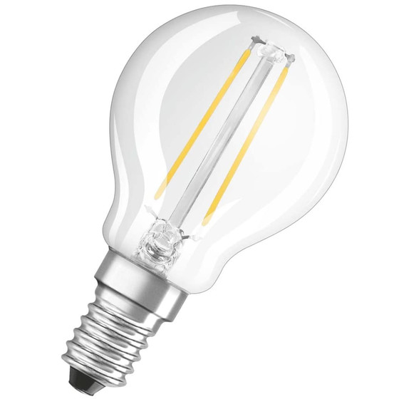 Osram LED Star Classic P25 Filament Lampe E14 Leuchtmittel 2,8W=25 Kaltweiß klar