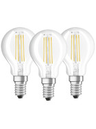 3x Osram LED Base Classic Filament Lampe E14 Leuchtmittel 4W=40W Kaltweiß klar