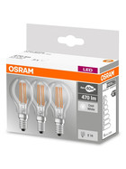 3x Osram LED Base Classic Filament Lampe E14 Leuchtmittel 4W=40W Kaltweiß klar