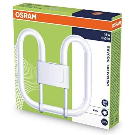 Osram CFL Square Brezellampe 16W Leuchtmittel GR10q 835 Warmwei 4-PIN