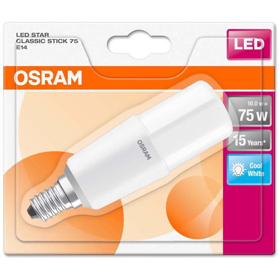 Osram LED Star Classic Stick75 Lampe E14 Leuchtmittel 10W=75W Kaltweiß matt