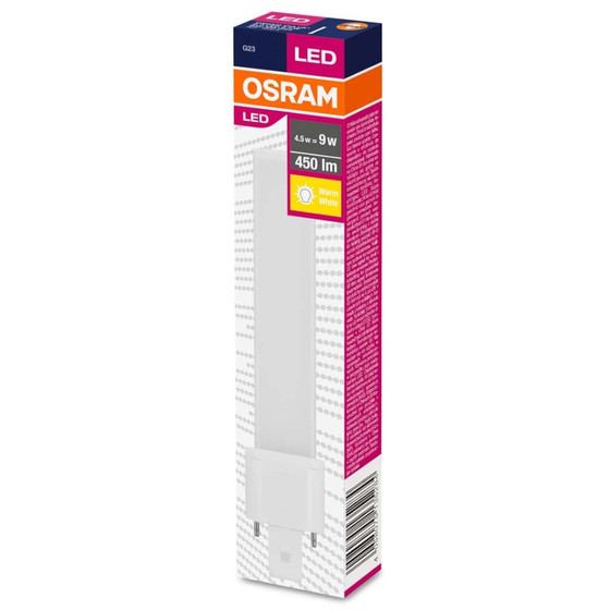 Osram DULUX S9 LED Leuchtmittel G23 Lampe 4,5W=9W/830 Warmweiß Röhre