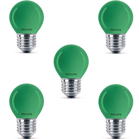 5er Set Philips 326904 Glühbirne Deco 15W Tropfen E27 Grün