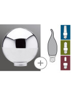 Paulmann 875.18 Deco Glas ESL Kugel 100 mm Kopfspiegel Klar max.10W