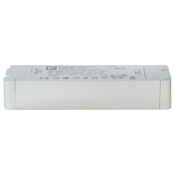 Paulmann 977.60 LED Trafo Driver 20W Konstantstrom 350 mA LED Trafo Dimmbar Wei