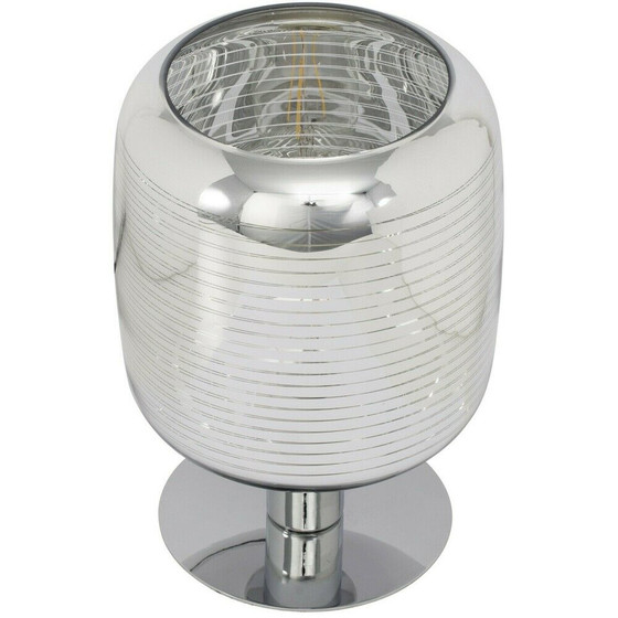 Brilliant Feeling 69847/66 Tischleuchte E27 max. 60W Metall Crom Acryl gestreift