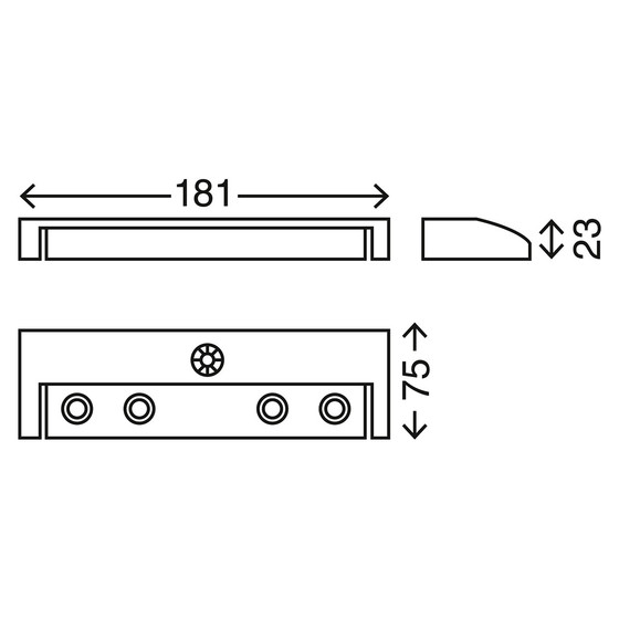 Briloner 2269-041 LED Lero Nachtlicht Unterbauleuchte Sensor inkl. 4xAA Batterie