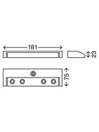 Briloner 2269-041 LED Lero Nachtlicht Unterbauleuchte Sensor inkl. 4xAA Batterie