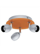 EGLO 30252 Vitamin Spotlight Deckenleuchte Lampe Spot max 3x50W GU10 Orange Rund