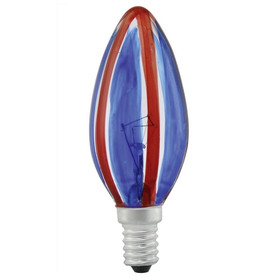 EGLO 85943 Deko Glühlampe E14 40W rot - blau Kerze Glühbirne Leuchtmittel Bunt