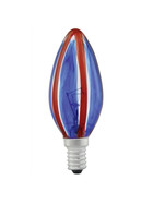 EGLO 85943 Deko Glühlampe E14 40W rot - blau Kerze Glühbirne Leuchtmittel Bunt