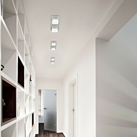 Helestra 25/1636.25 Oso LED Deckenleuchte Spot 2x5 W Aluminium matt gebrstet
