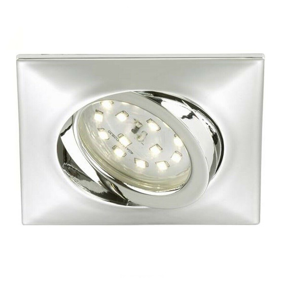 Briloner LED Einbauleuchte eckig Chrom IP23 5W 400lm warmweiß 3000K