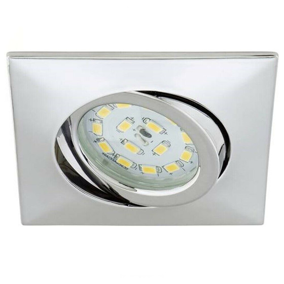 Briloner LED Einbauleuchte eckig Chrom IP23 5W 400lm warmwei 3000K 