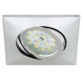 Briloner LED Einbauleuchte eckig Chrom IP23 5W 400lm warmweiß 3000K