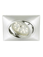 Briloner LED Einbauleuchte eckig Chrom IP23 5W 400lm warmweiß 3000K