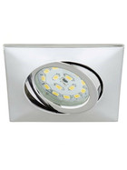 Briloner LED Einbauleuchte eckig Chrom IP23 5W 400lm warmweiß 3000K