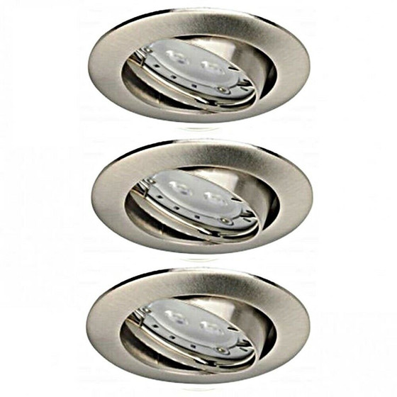 Light Topps LT12337 3er Led 3x1,8W GU10 Einbaustrahler Spot EBL Eisen gebürstet