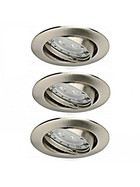 Light Topps LT12337 3er Led 3x1,8W GU10 Einbaustrahler Spot EBL Eisen gebürstet