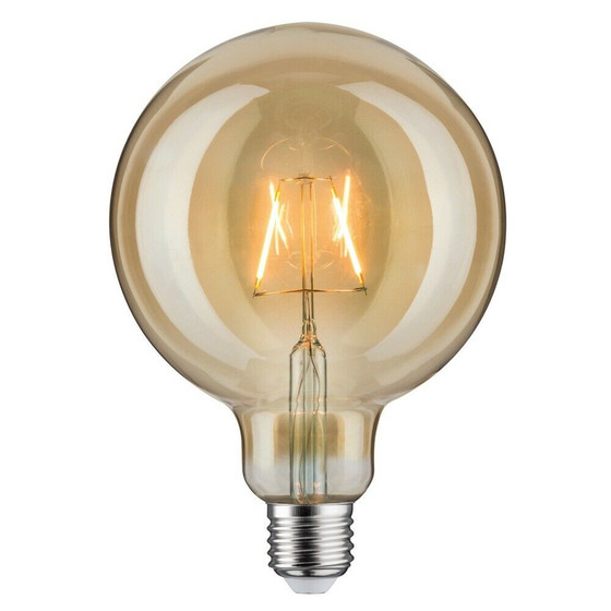 Paulmann 284.01 LED Filament Vintage Globe125 Retro Edison 2,5W E27 Gold 1700K