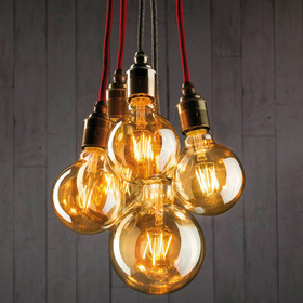 Paulmann 284.01 LED Filament Vintage Globe125 Retro Edison 2,5W E27 Gold 1700K