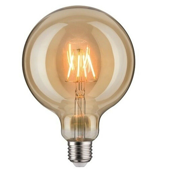 Paulmann 284.03 LED Globe 125 Filament Vintage Retro Edison 6,5W E27 Gold 1700K