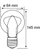 Paulmann 284.07 LED Kolben Filament Vintage Retro Edison 4W E27 Gold 1700K