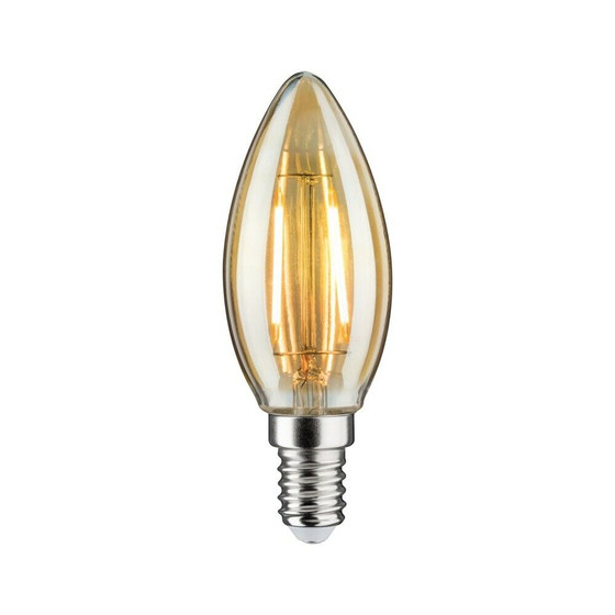 Paulmann 285.24 LED Kerze Filament Vintage Retro Edison 2W E14 Gold 1700K 1879