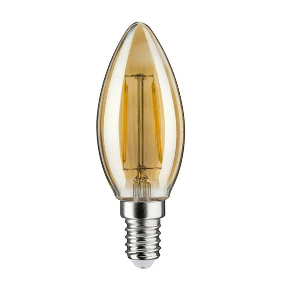 Paulmann 285.24 LED Kerze Filament Vintage Retro Edison 2W E14 Gold 1700K 1879