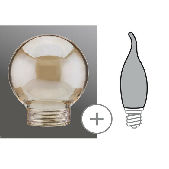 Paulmann 875.61 Deco Glas Minihalogen Globe 45 Gold Basic Komponente 87561