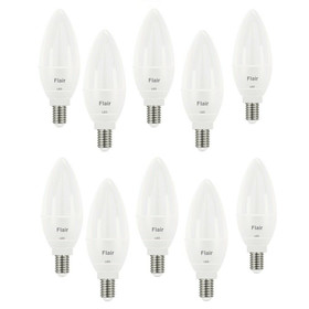 10x Flair Led Set Kerze E14 3,5W 250lm 2800K Leuchtmittel 8758777 matt warmweiß