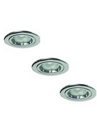 3x Light Topps LT1483519 3er Set Led 3x3,6W Einbaustrahler EBL Chrom IP44 GU10