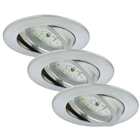 Briloner LED Einbauleuchte rund Aluminium IP23 3x 5W...